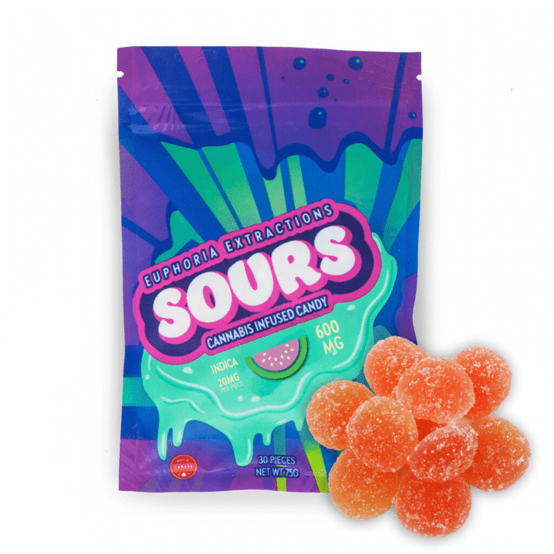 600mg THC Indica Sours (Euphoria Extractions)