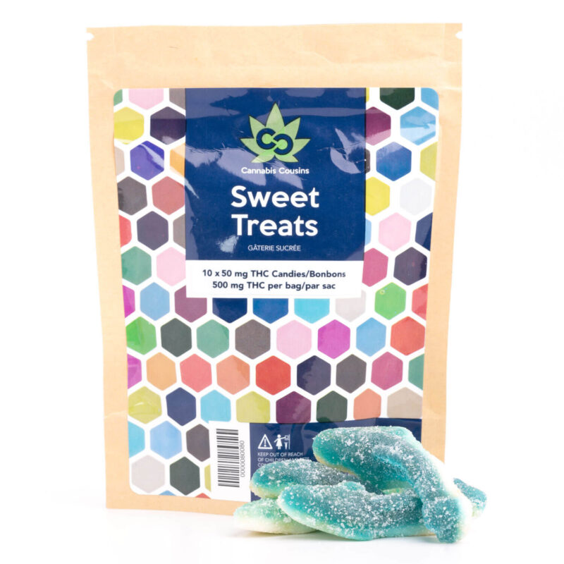 500mg THC Blue Raspberry Sharks (Cannabis Cousins)