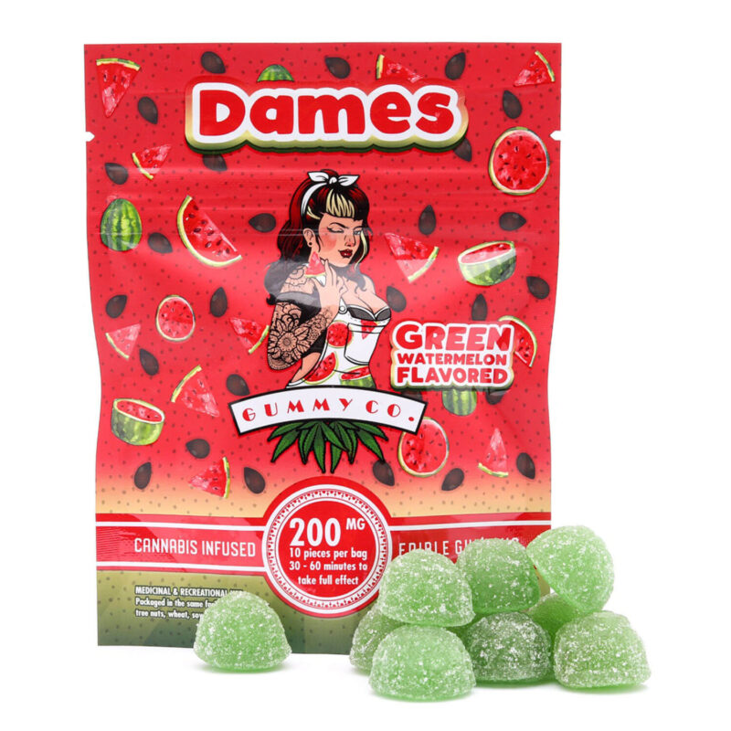 200mg THC Watermelon Gummies (Dames)
