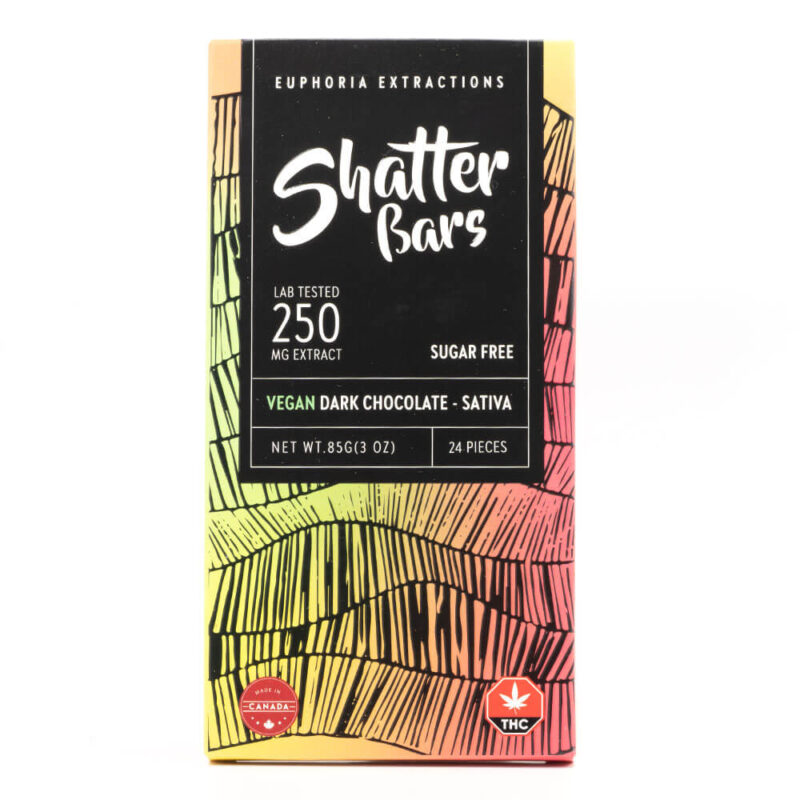 Sativa Vegan Dark Chocolate Shatter Bar (Euphoria Extractions) - Image 2