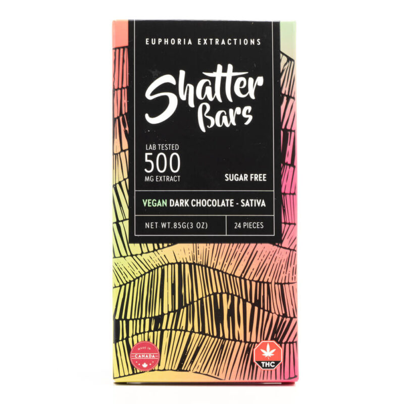 Sativa Vegan Dark Chocolate Shatter Bar (Euphoria Extractions)
