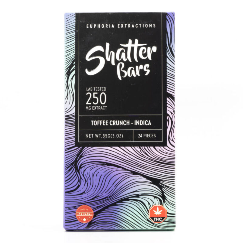 Indica Toffee Crunch Shatter Bar (Euphoria Extractions) - Image 2