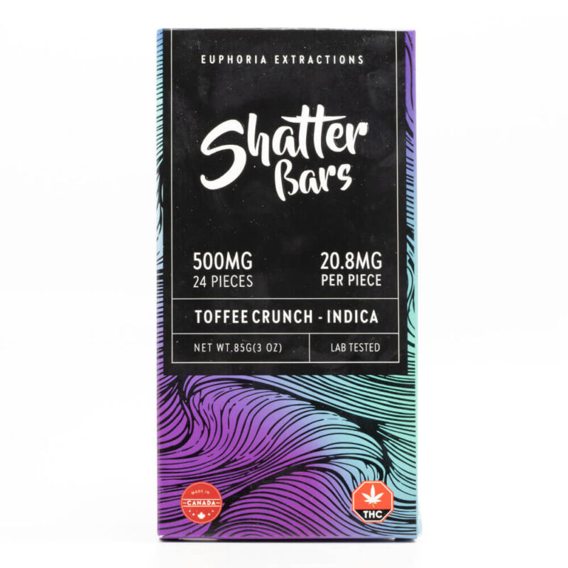 Indica Toffee Crunch Shatter Bar (Euphoria Extractions)