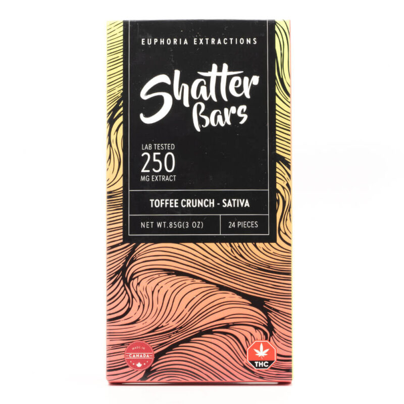Sativa Toffee Crunch Shatter Bar (Euphoria Extractions) - Image 2