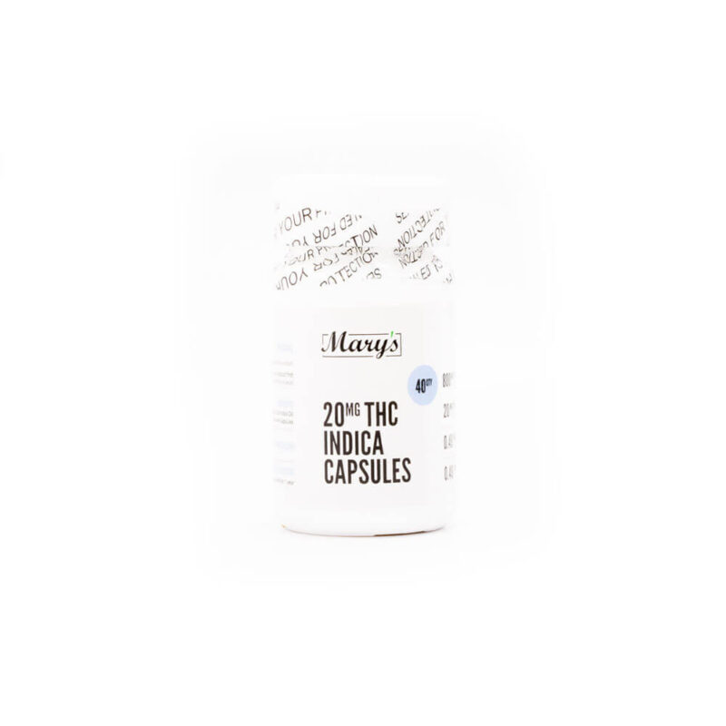 20mg THC Indica Capsules (Mary’s Edibles)