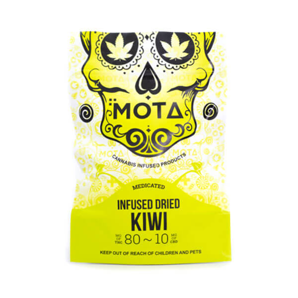 Infused Dried Kiwi 80mg THC / 10mg CBD (Mota)