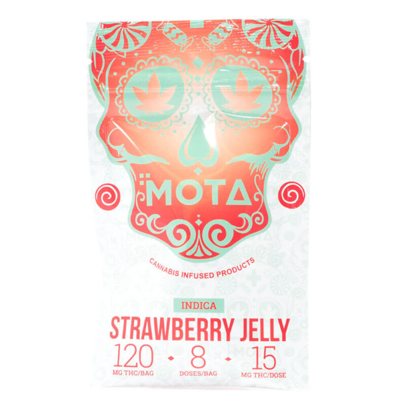 Indica Medicated Strawberry Jelly 120mg THC (Mota)
