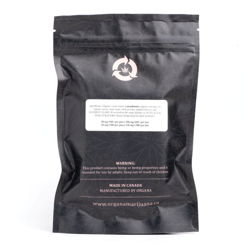 THC & CBD Mint Chocolate Bar (Organa) - Image 2