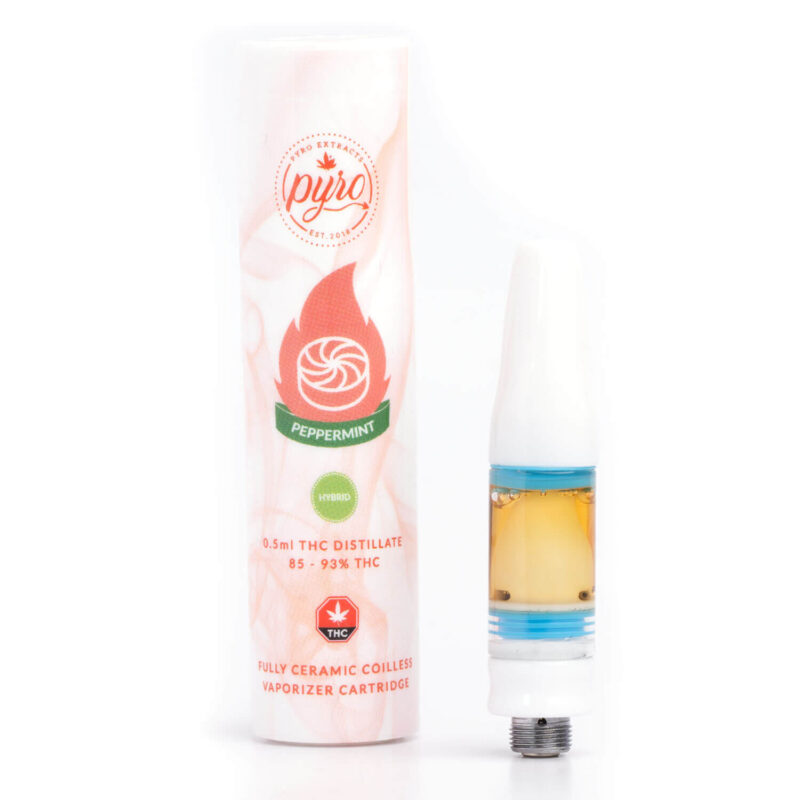 Peppermint THC Distillate Ceramic Cartridge (Pyro Extracts) 0.5ml
