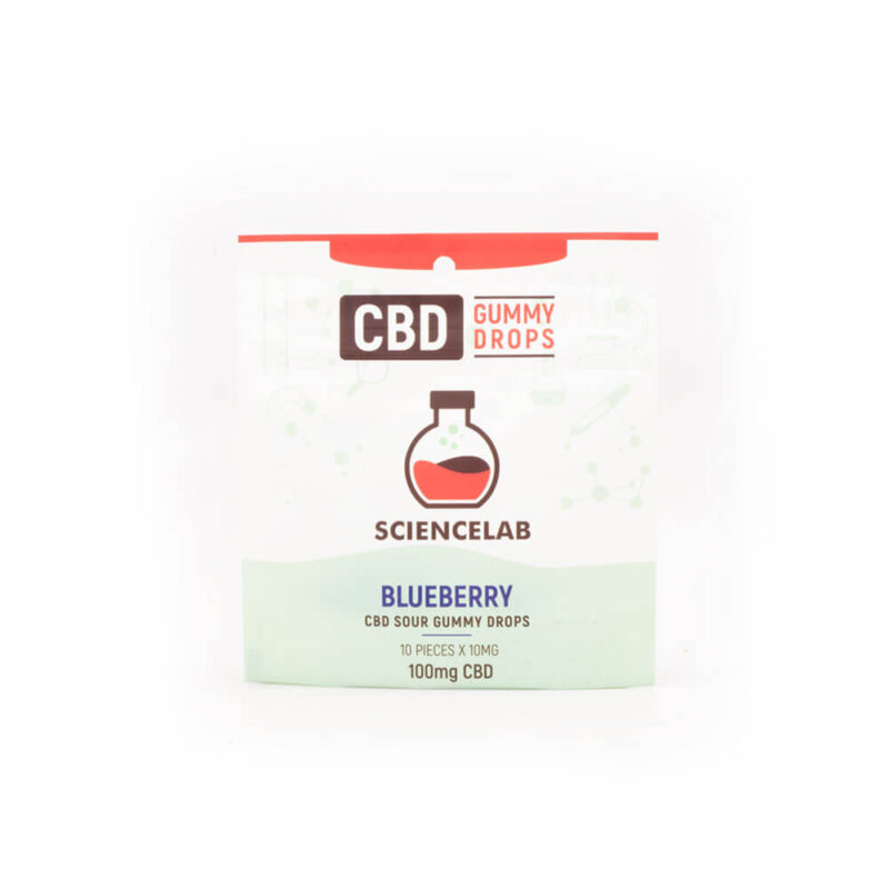 Blueberry CBD Sour Gummy Drops 100mg (Science Lab)