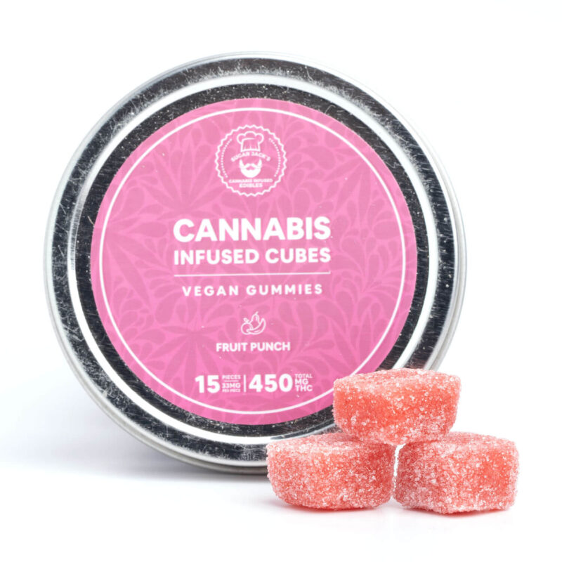 450mg THC Vegan Fruit Punch Gummies (Sugar Jack’s)