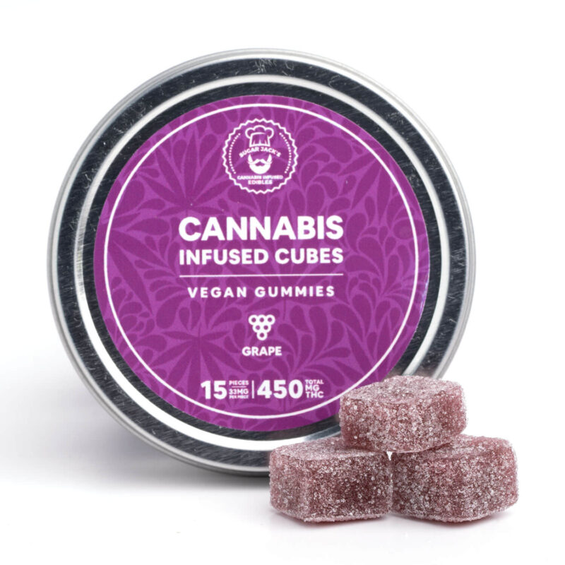 450mg THC Vegan Grape Gummies (Sugar Jack’s)