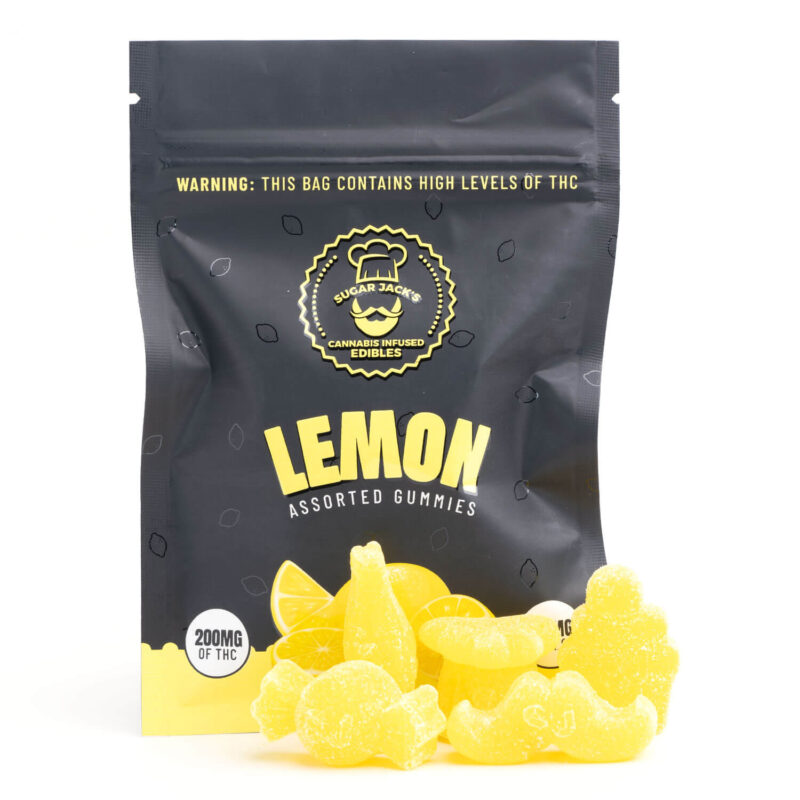200mg THC Assorted Lemon Gummies (Sugar Jack’s)