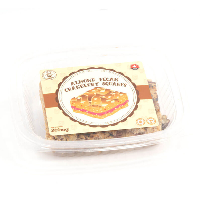 200mg THC Almond Pecan Cranberry Square (Sugar Jack’s) - Image 3