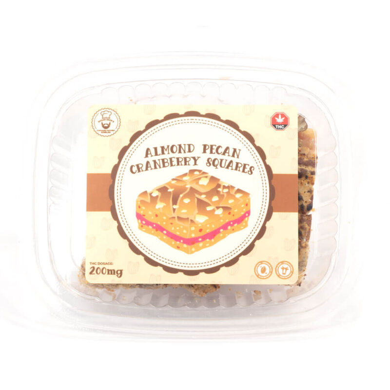 200mg THC Almond Pecan Cranberry Square (Sugar Jack’s)