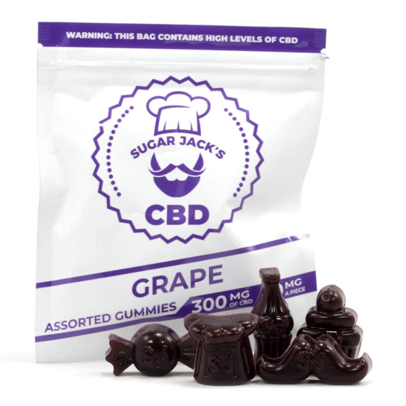 Free CBD Grape Sugar Jacks Gummies