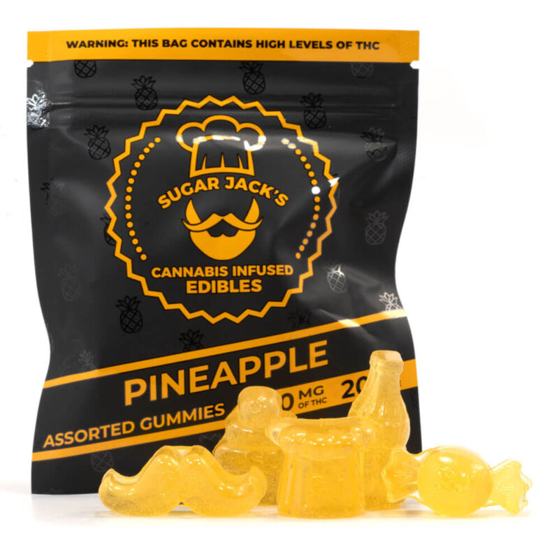 Free THC Pineapple Sugar Jacks Gummies