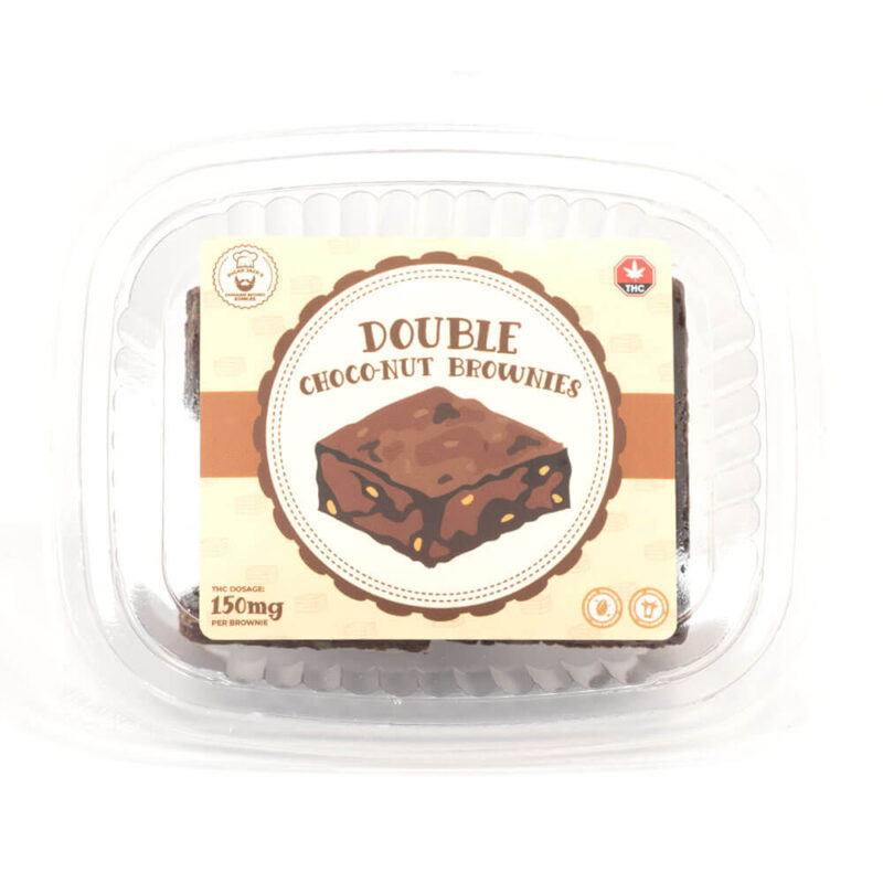 300mg THC Double Choco-nut Brownies (Sugar Jack’s)