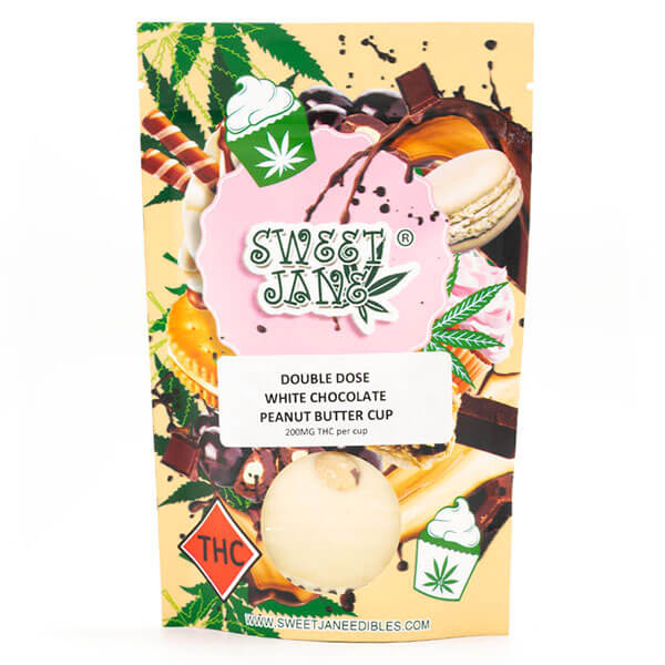 Double Dose White Chocolate Peanut Butter Cup 200mg THC (Sweet Jane)