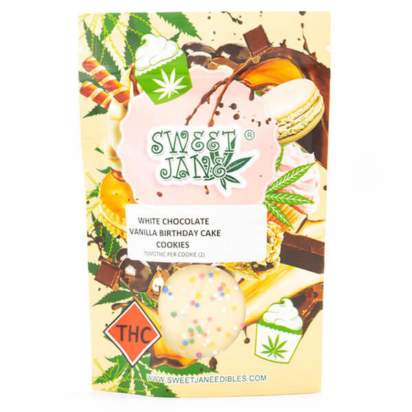 White Chocolate Birthday Cake Cookie 150mg THC (Sweet Jane)