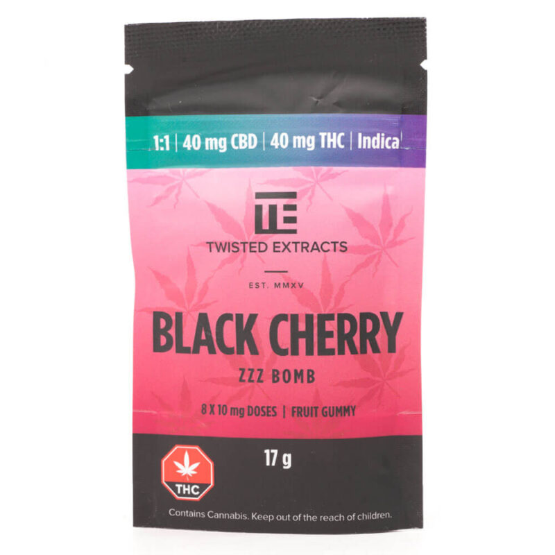 Black Cherry ZZZ Bomb 1:1 THC/CBD (Twisted Extracts)