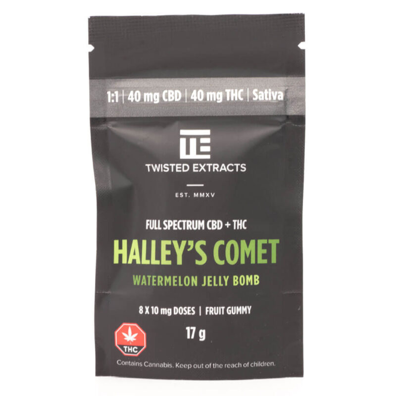 Halley’s Comet Watermelon Jelly Bomb 1:1 THC/CBD (Twisted Extracts)